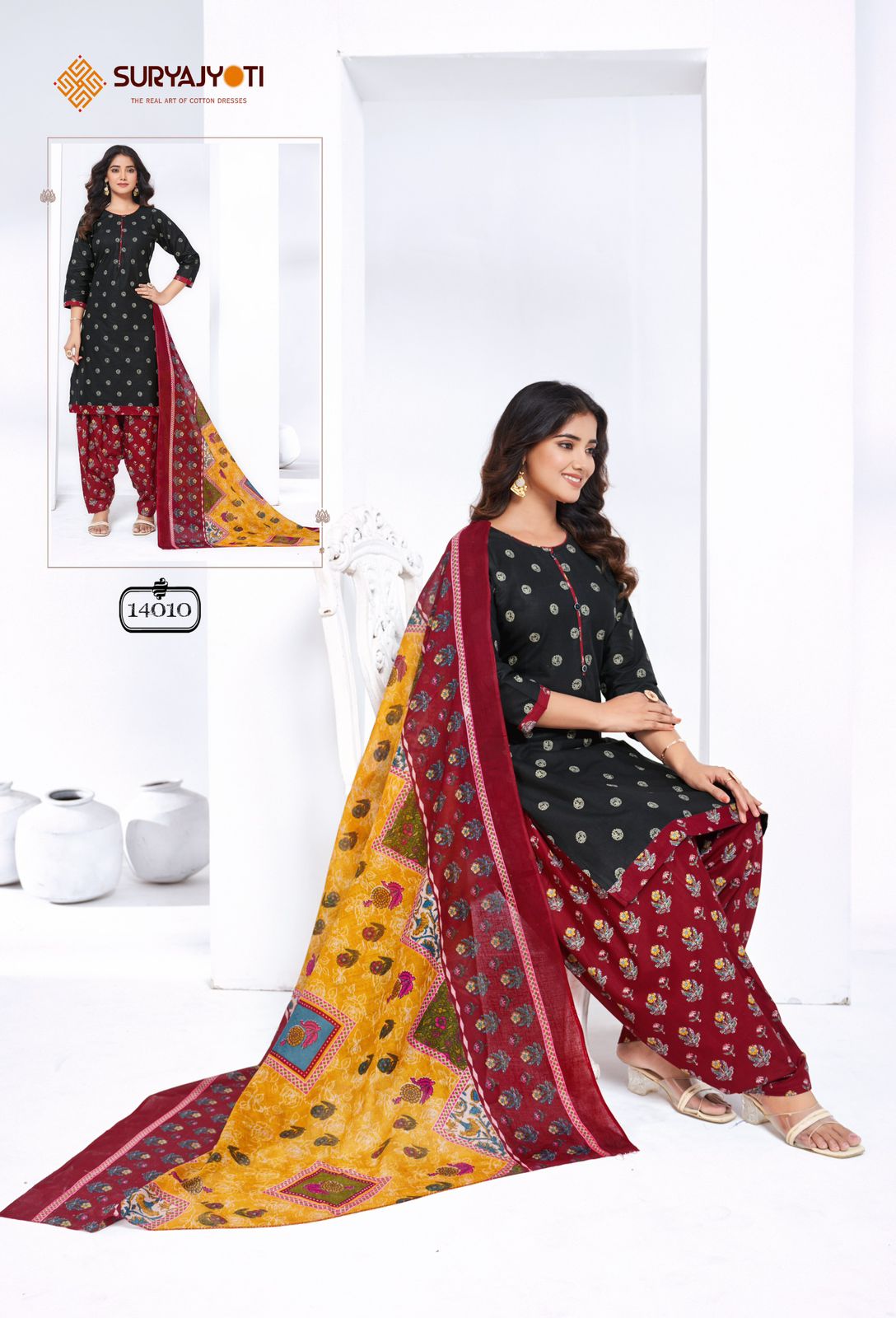 Trendy Patiyala Vol 14 By Suryajyoti Printed Cotton Dress Material Orders In India